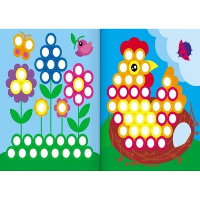 Мозаїка з наліпок, для дітей від 4 років, Кружечки, укр. (К166012У) Spok