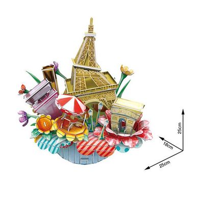 3D пазл CubicFun Городской пейзаж Париж (OC3204) Spok