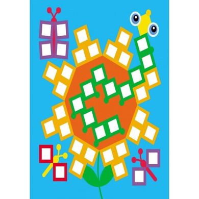 Мозаїка з наліпок, для дітей від 4 років, Квадратики, укр. (К166002У) Spok