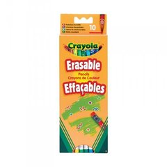 10 цветных карандашей Crayola с ластиками (5010065036352) Spok