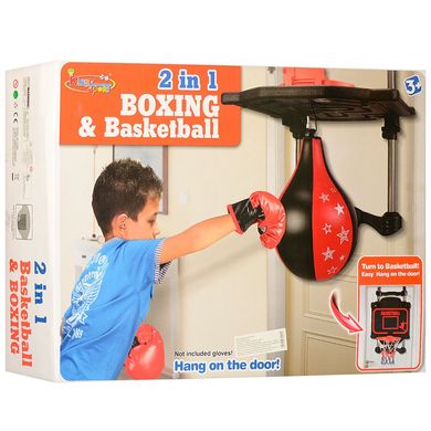 Боксерский набор с баскетбольным кольцом Bambi M 2917 Spok