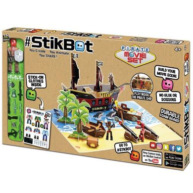 Игровой набор для анимационного творчества Stikbot S2 Остров сокровищ 1 фигурка, аксессуары (TST623P) Spok