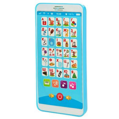 Интерактивный смартфончик Limo Toy Цікавий алфавіт (M 3674) Голубой Spok