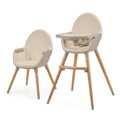 Стульчик для кормления 2 в 1 Kinderkraft Fini 2 Beige (KHFINI02BEG0000) Spok