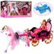 Кукольный набор Карета с лошадью и куклой Bambi Carriage Розовая (689Y) Фото 2