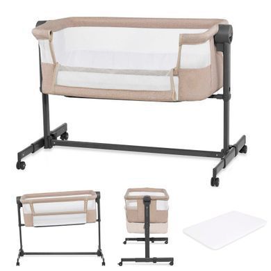 Приставная кроватка-люлька Kinderkraft Nestee Up 2 Beige (KLNEE002BEG0000) Spok