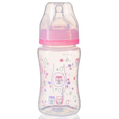 Антиколиковая бутылочка с широким горлышком BabyOno 403, 240 мл Розовый Spok