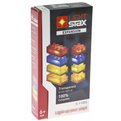 Конструктор Light Stax с LED подсветкой Expansion Transparent Красный, Оранжевый, Желтый, Синий(S11005) Spok