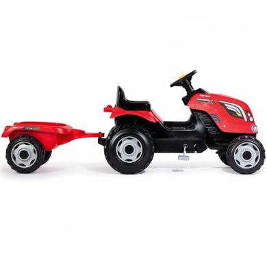 Трактор на педалях с прицепом Smoby XL Claas Красный (710108) Spok