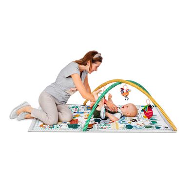 Развивающий коврик-палатка 3 в 1 Kinderkraft Little Gardener (KPLIGA00MUL0000) Spok