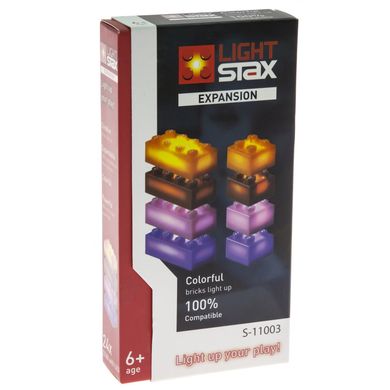 Конструктор Light Stax с LED подсветкой Expansion Оранжевый, Коричневый, Фиолетовый, Розовый (S11003) Spok