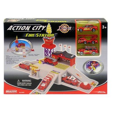 Игровой набор Real Toy Мини Пожарная станция 3 маш. (6029765) Spok