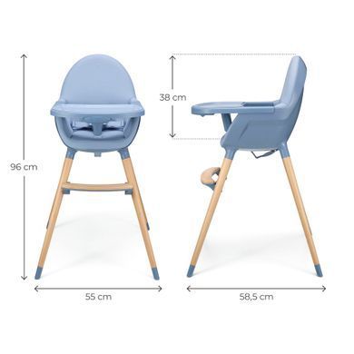 Стільчик для годування 2 в 1 Kinderkraft Fini 2 Nordic Breeze (KHFINI02NOR0000) Spok