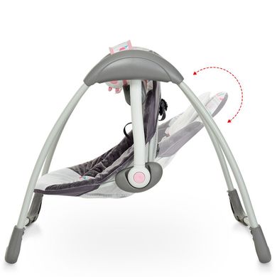 Кресло-качалка Mastela Deluxe Portable Swing Серо-розовая (6504) Spok