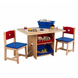 Детский стол с ящиками и двумя стульчиками KidKraft Star Table & Chair Set Синий (26912) Фото 1