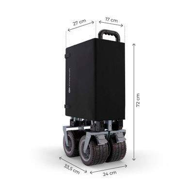 Складная туристическая тележка Kinderkraft Rollster Mystic Black (KSROLL00BLK0000) Spok