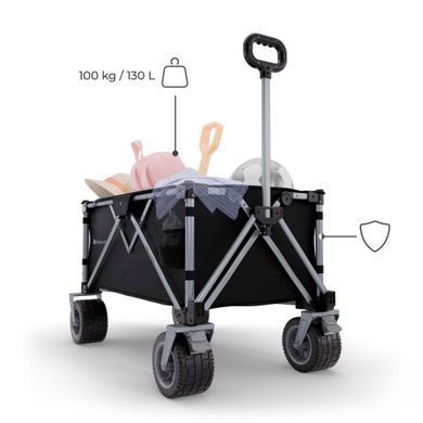 Складная туристическая тележка Kinderkraft Rollster Mystic Black (KSROLL00BLK0000) Spok