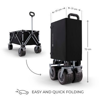 Складная туристическая тележка Kinderkraft Rollster Mystic Black (KSROLL00BLK0000) Spok