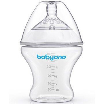 Бутылочка для кормления антиколиковая BabyOno Natural Nursing, 180 мл (1450) Spok