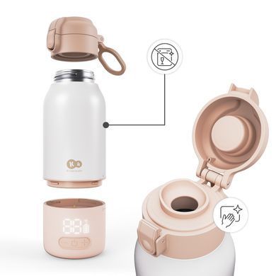 Портативний підігрівач для молока і термос 2-в-1 Kinderkraft Gaja Beige (KEGAJA00BEG0000) Spok