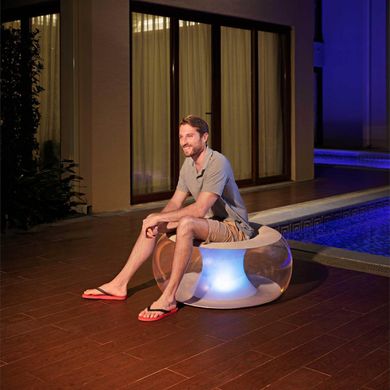 Надувное кресло с подсветкой Bestway Led Poolsphere, 82x82x41 см (75085) Spok