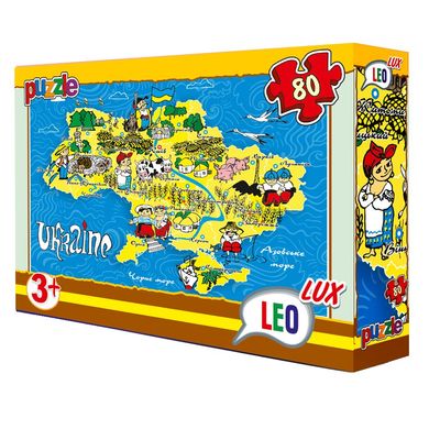 Пазлы Leo Lux 359 Карта Украины, 80 элементов Spok