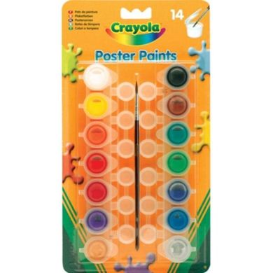 14 баночек краски-темпера Crayola (3978) Spok