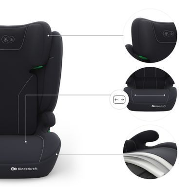 Автокрісло Kinderkraft i-Spark 2 Plus i-Size Black (KCISPA02BLKPL00) Spok