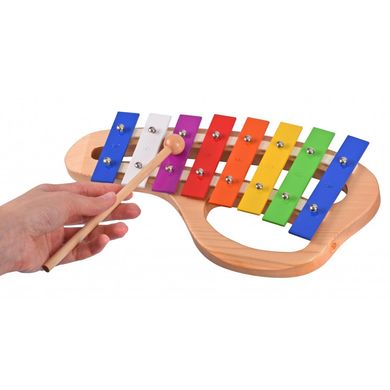 Музыкальный инструмент Goki Ксилофон радуга с ручкой (61979G) Spok