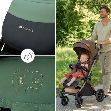 Прогулочная коляска Kinderkraft Dave Sage Green (KSDAVE00GRE0000) Spok