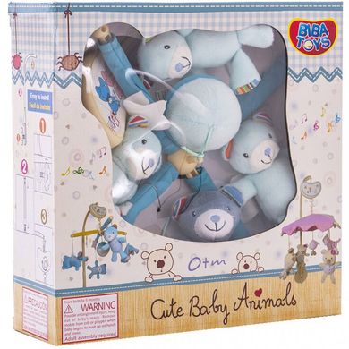 Музыкальный мобиль Biba Toys Счастливые мишки Голубой (BM038 blue) Spok