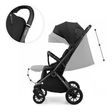 Прогулочная коляска Kinderkraft Dave Venezian Black (KSDAVE00BLK0000) Spok
