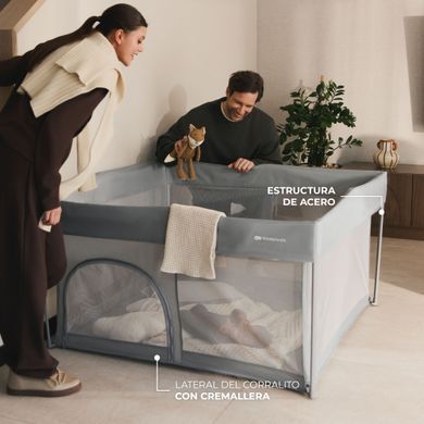 Манеж Kinderkraft Ziki Grey (KLZIKI00GRY0000) Spok
