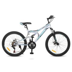 Велосипед Profi 24" G24DAMPER S24.5 Черно-салатово-голубой Spok