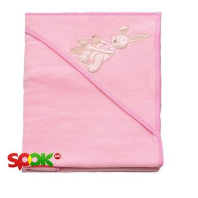 Двойной уголок для купания с мочалкой-рукавичкой Womar 90х90 см Розовый (49200) Spok