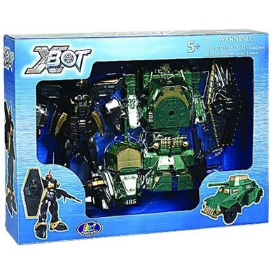 Игровой набор X-Bot Робот-трансформер Танк, Воин Зеленый 15 см (82010R) Spok