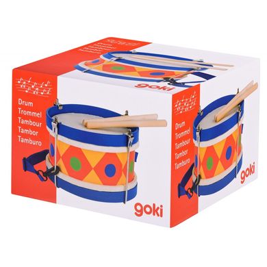 Музыкальный инструмент Goki Барабан cо шлейкой Синий (61982G) Spok