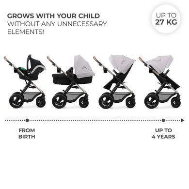 Универсальная коляска 3 в 1 Kinderkraft Moov 2 Air Moonlight Grey (KSMOOV02GRY0000) Spok