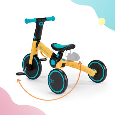 Трехколесный велосипед 3 в 1 Kinderkraft 4TRIKE Primrose Yellow (KR4TRI00YEL0000) Spok