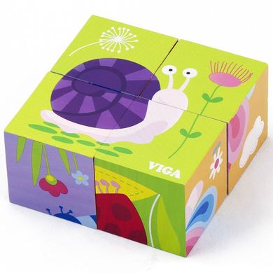 Пазл-кубики Viga Toys Насекомые (50160) Spok