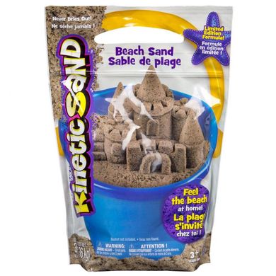 Песок для детского творчества Kinetic Sand & Kinetic Rock Kinetic Sand Beach Натуральный цвет, 1 360 г (71435) Spok