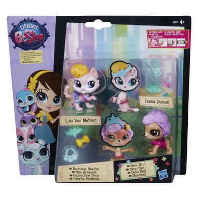 Игровой набор Hasbro Littlest Pet Shop 2 модницы зверюшки с аксессуарами Backstage Beauties (A8232&A8532) Spok