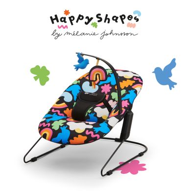 Шезлонг-качалка Kinderkraft Calmee Happy Shapes (KBCALM00HAP0000) Spok