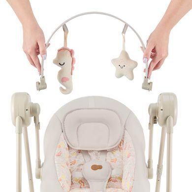 Крісло-гойдалка Kinderkraft Swingee Beige (KBSWIN00BEG0000) Spok