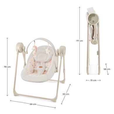 Крісло-гойдалка Kinderkraft Swingee Beige (KBSWIN00BEG0000) Spok