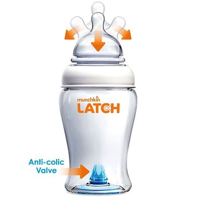 Бутылочка для кормления Munchkin Latch пластиковая 240мл соска силикон 0m+ (11626) Spok
