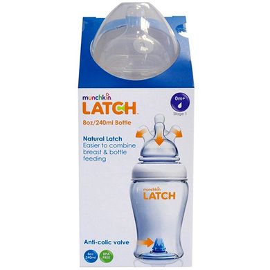 Бутылочка для кормления Munchkin Latch пластиковая 240мл соска силикон 0m+ (11626) Spok