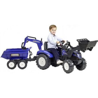 Детский трактор на педалях Falk 3090W New Holland Синий (3090W) Spok