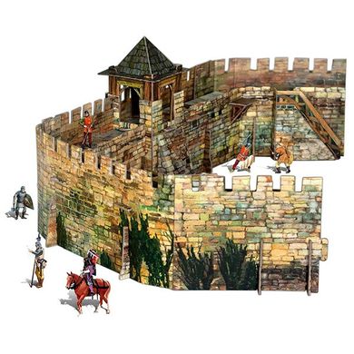 Сборная модель Умная Бумага Крепостная стена серии Средневековый город (286) Spok