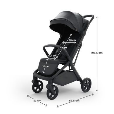 Прогулочная коляска Kinderkraft Nubi 3 Midnight Black (KSNUBI03BLK0000) Spok